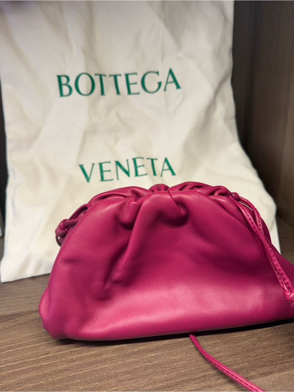 Bottega Veneta Mini Pouch in Cinnabar